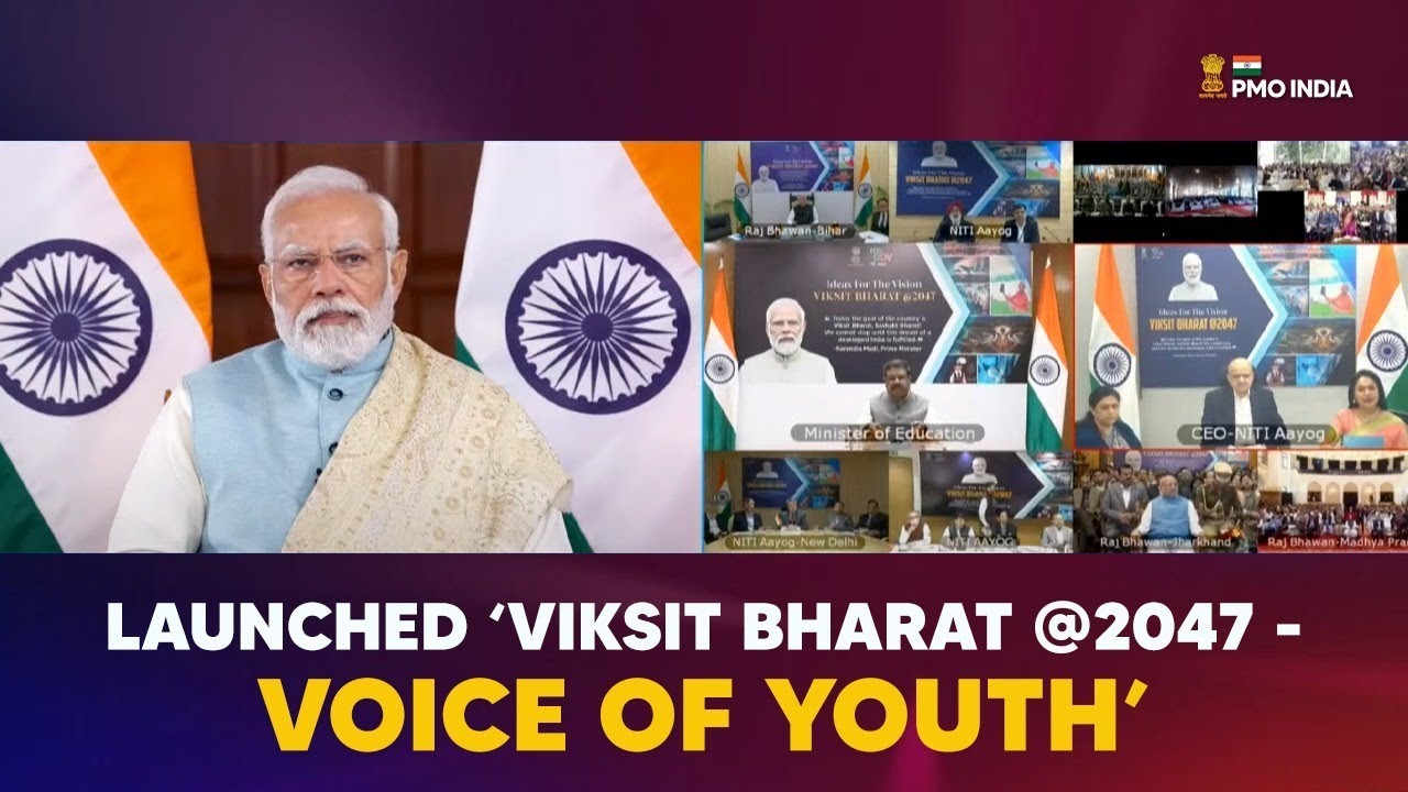 PM Modi Unveils 'Viksit Bharat @2047: Voice of Youth'; Unleashing India's Youth Power