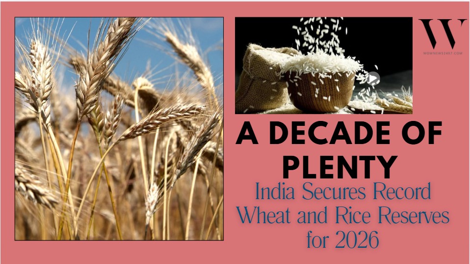 India’s Wheat and Rice Stocks Surge to Decade Highs