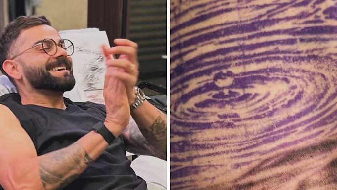 Making Waves: Virat Kohli Adds Striking New Swirling Tattoo to Left Arm