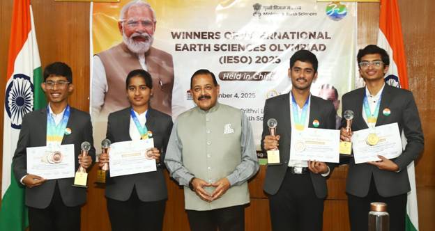 India’s Young Geoscientists Shine on Global Stage: Dr. Jitendra Singh Felicitates IESO Medalists