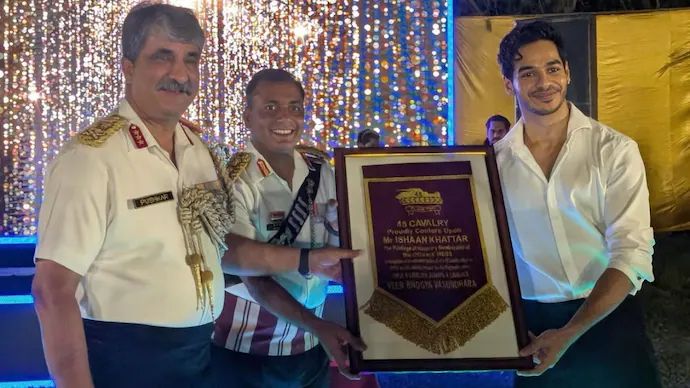 From Screen To Squadron: Ishaan Khatter Honoured By Indian Armoured Corps