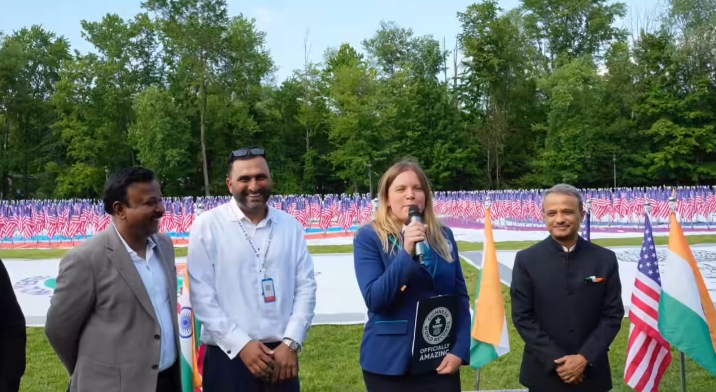 India@80 Meets America@250 in Spectacular Style, Scripts Guinness World Record