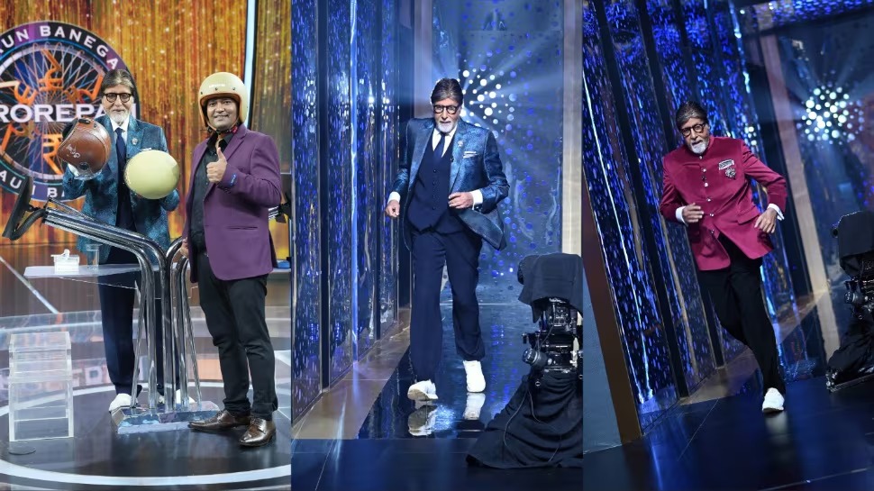 A Hero On The Floor: Amitabh Bachchan Honours Helmet Man Of India On KBC 17
