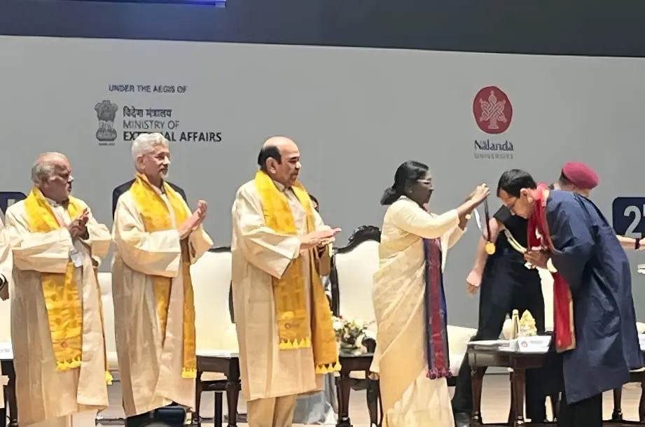 President Draupadi Murmu attended the convocation ceremony of Nalanda University
