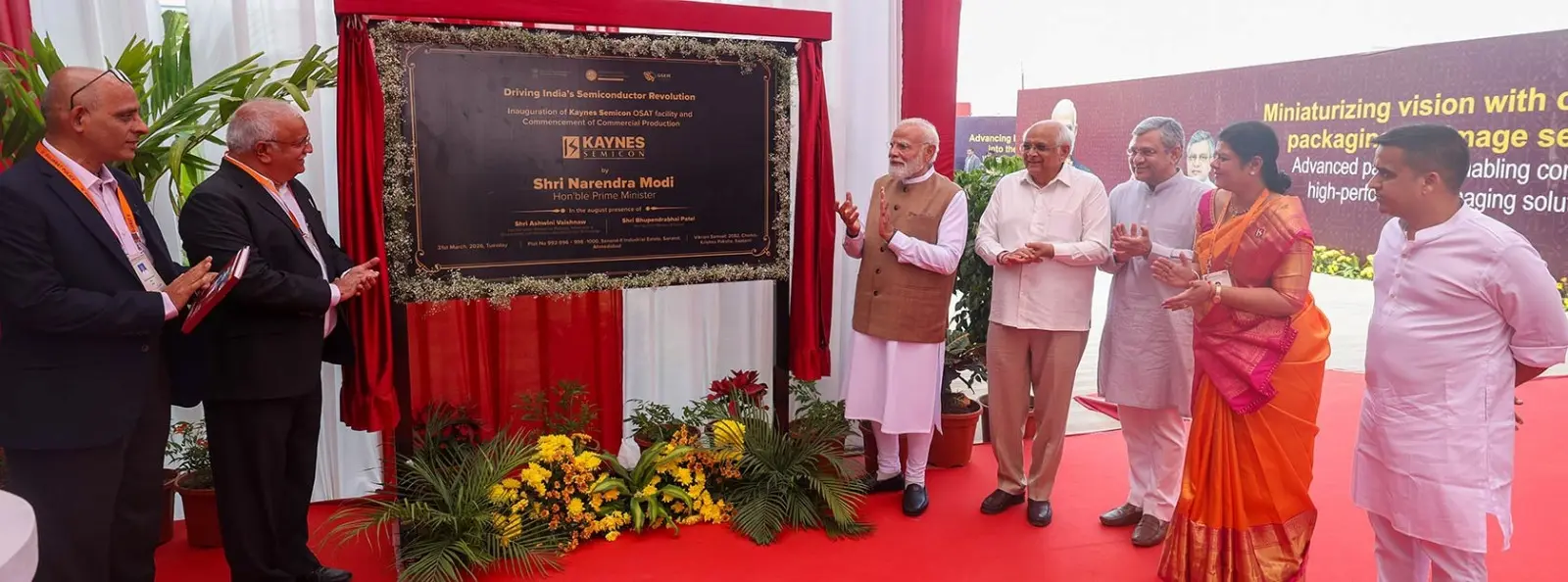 Modi Inaugurates Kaynes Semicon Plant In Gujarat’s Sanand