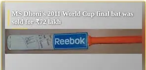 The Willow Of Victory: Dhoni’s 2011 World Cup Bat Auctioned For ₹72 Lakh
