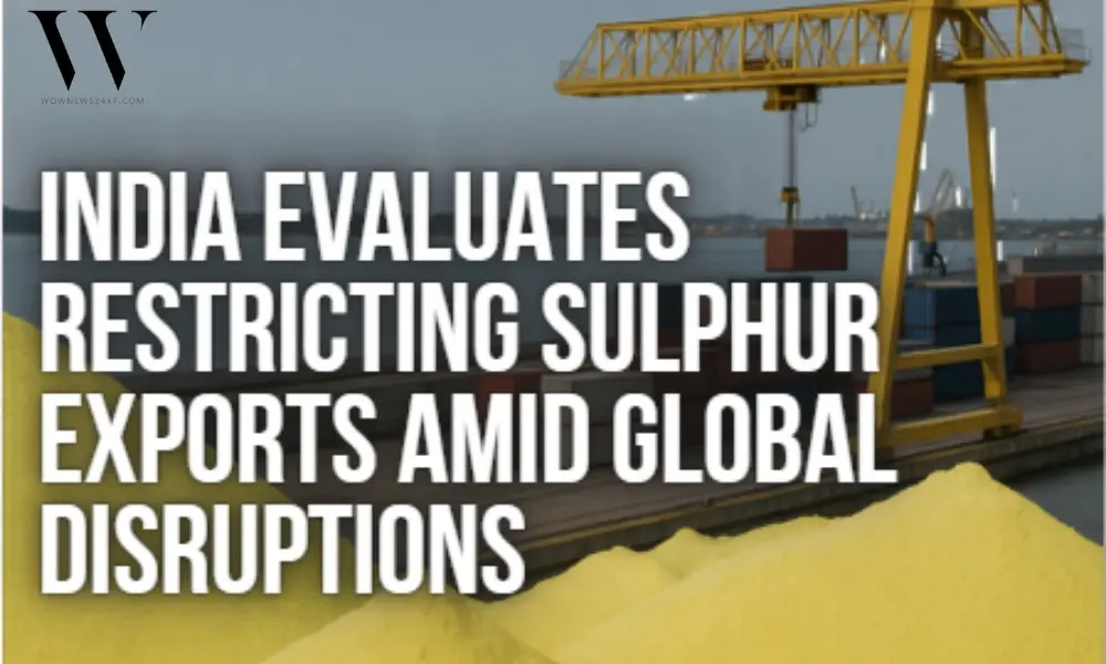India Considers Restricting Sulphur Exports To Protect Fertilizer And Chemical Industries