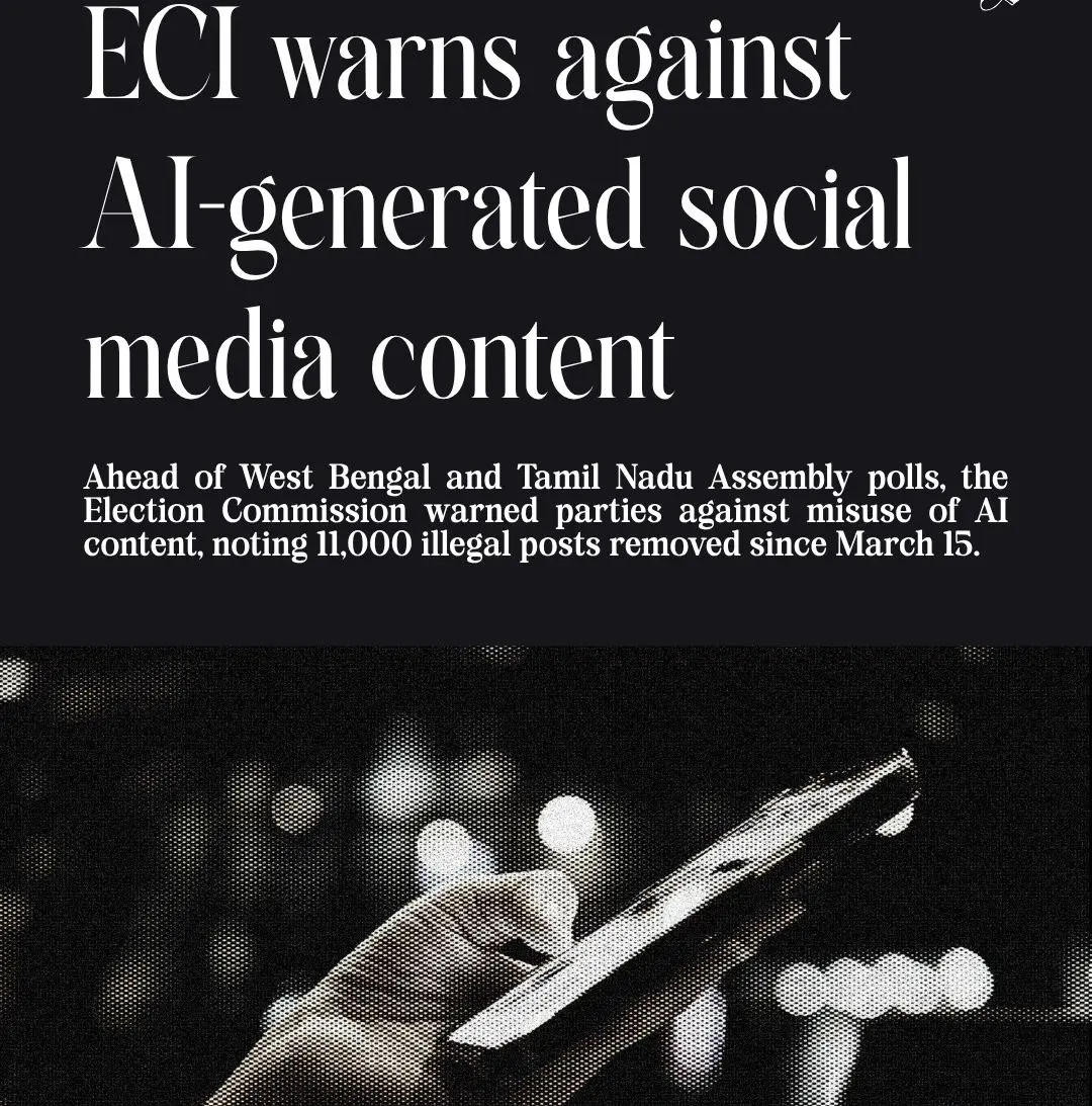 ECI Sounds Alarm On AI Content As 11,000 Posts Pulled From Social Media