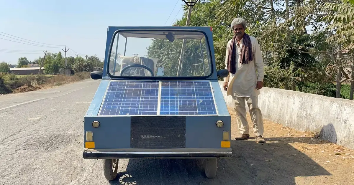 Gujarat Villager Crafts Affordable Solar Car Worth Rs 30,000