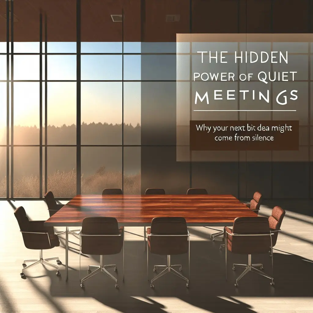 Silent Minds, Loud Impact: The Hidden Power Of Quiet In Meetings