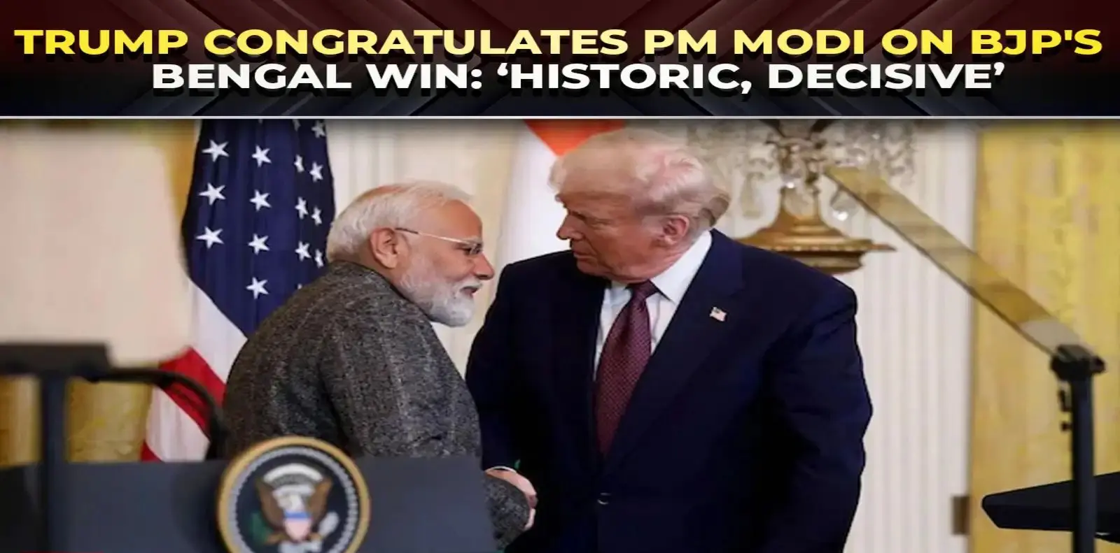 Lotus Blooms In Bengal: Trump Congratulates Modi On BJP’s Landmark Win