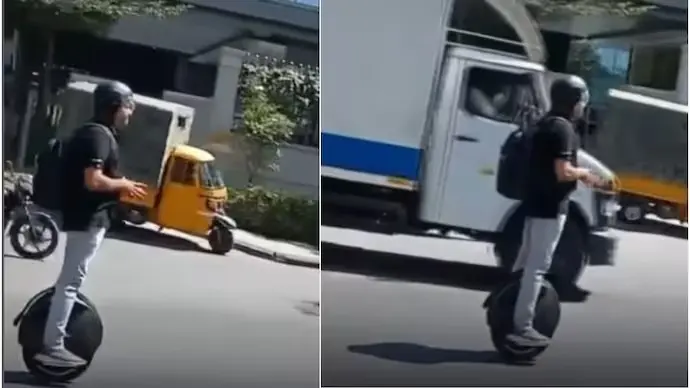 Jerome Anand's One-Wheel Office Run: How A Bengaluru Man, A Traffic Cop, And An Electric Unicycle Made The Whole Internet Smile