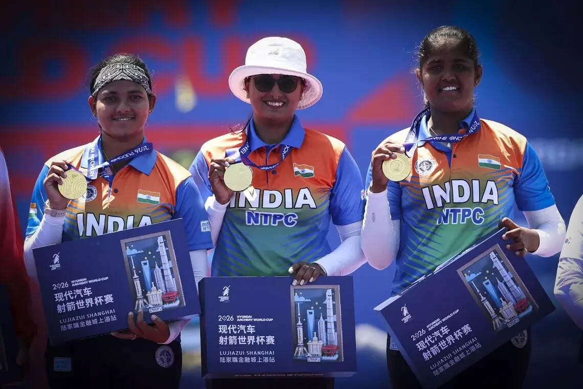 India’s Arrow-Sharp Finish: Women Recurve Team Wins Gold In Shanghai