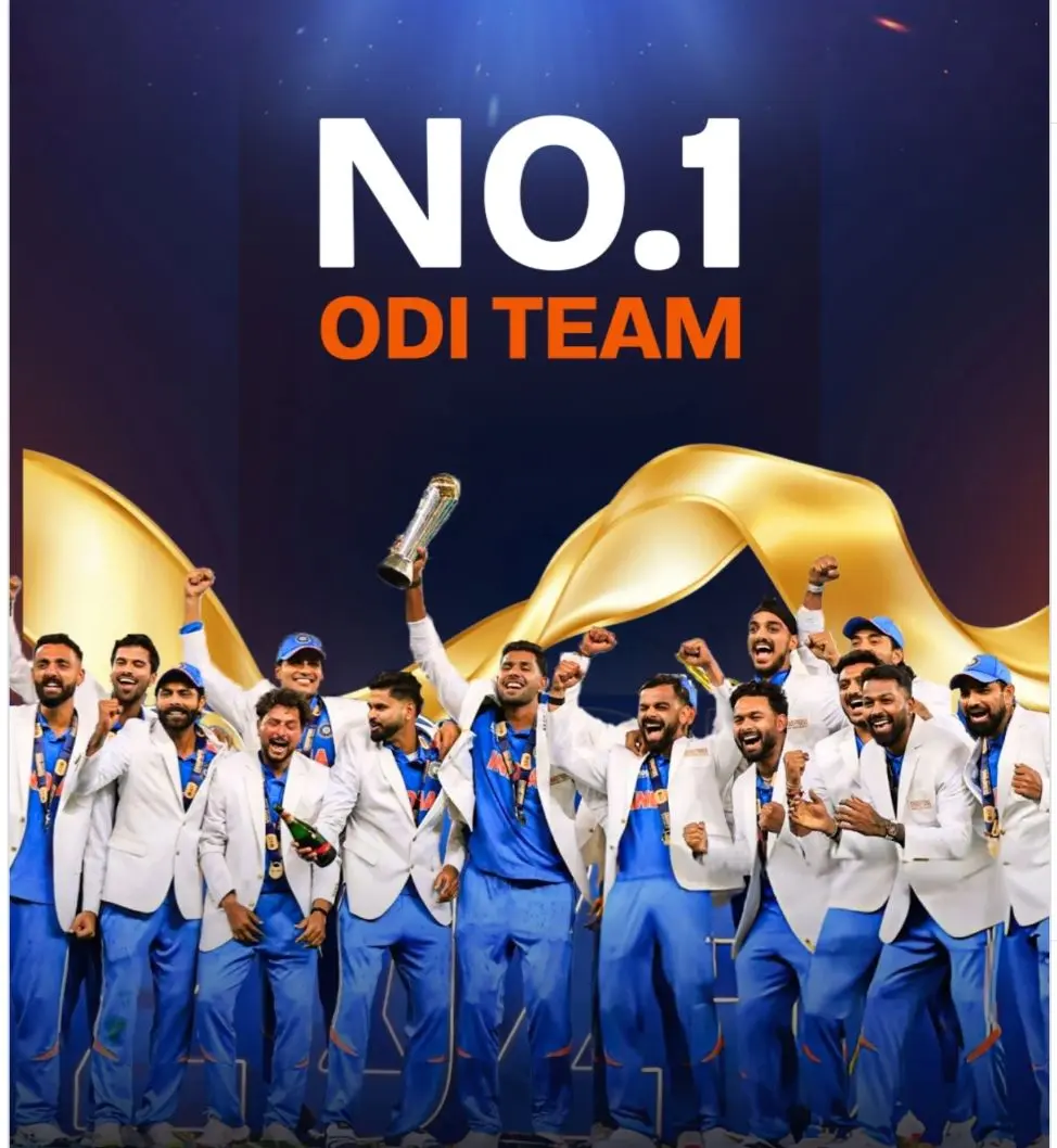 India Stay On Top In ICC Men’s ODI Team Rankings