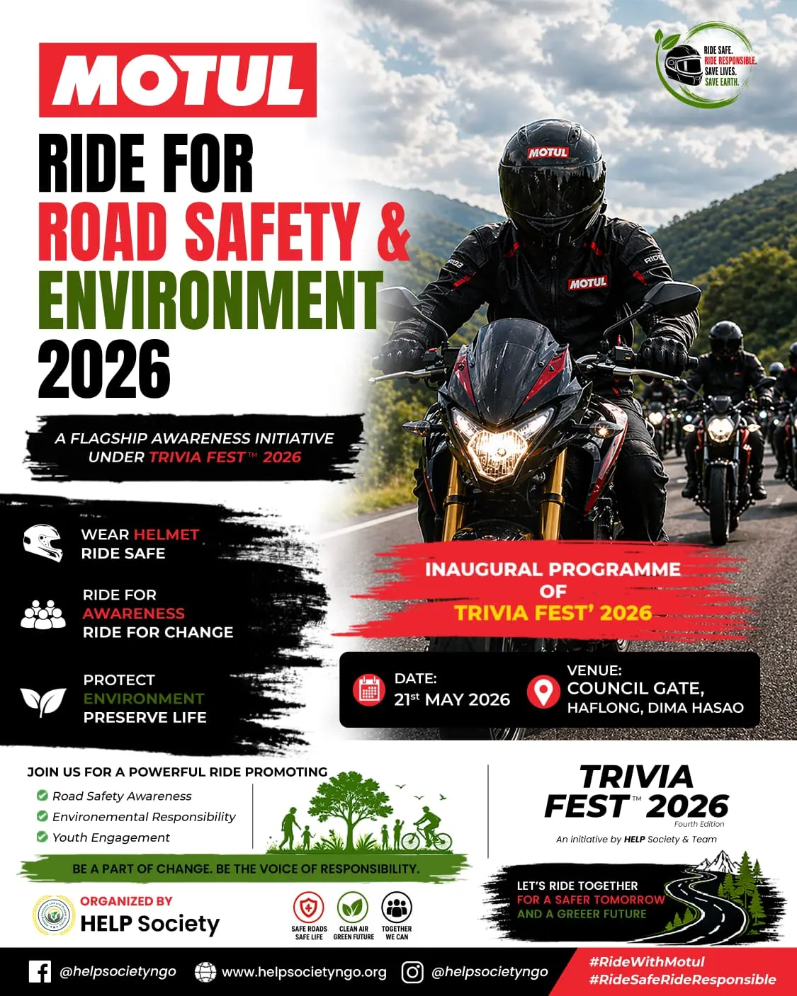 Ride, Respect, Repeat: Haflong’s Big Road Safety And Green Ride Kicks Off Trivia Fest 2026