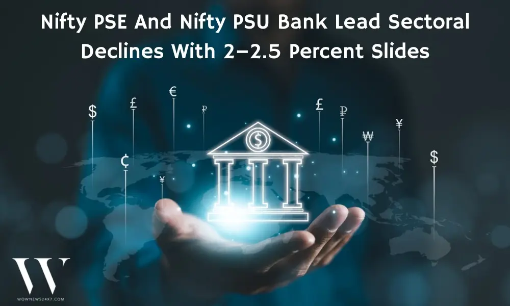 Nifty PSE Index Slips 2 Percent While PSU Bank Gauge Drops 2.5 Percent On Fresh Profit Booking