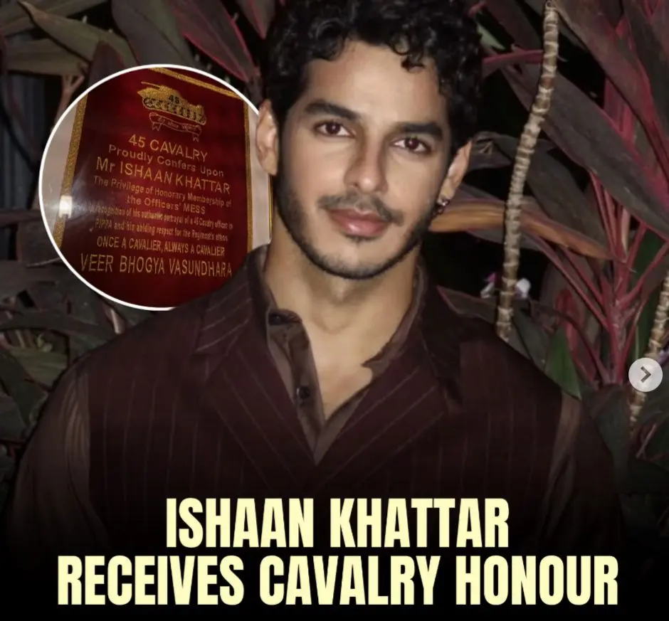 From Screen To Squadron: Ishaan Khatter Honoured By Indian Armoured Corps