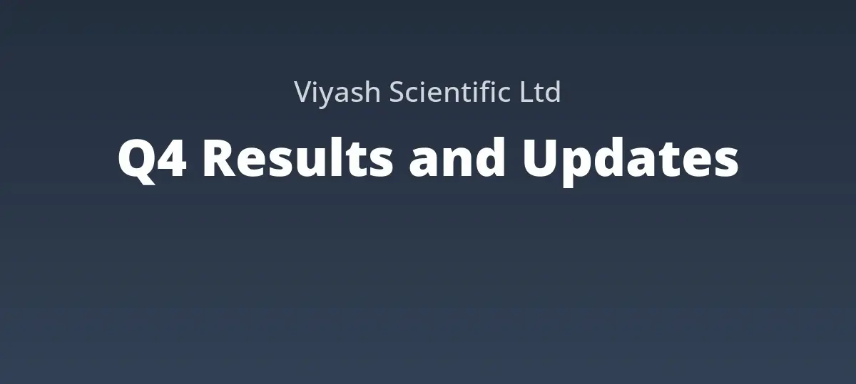 Viyash Scientific Reports Strong Q4 Performance with Rs 920 Crore Revenue and Rs 52 Crore Profit
