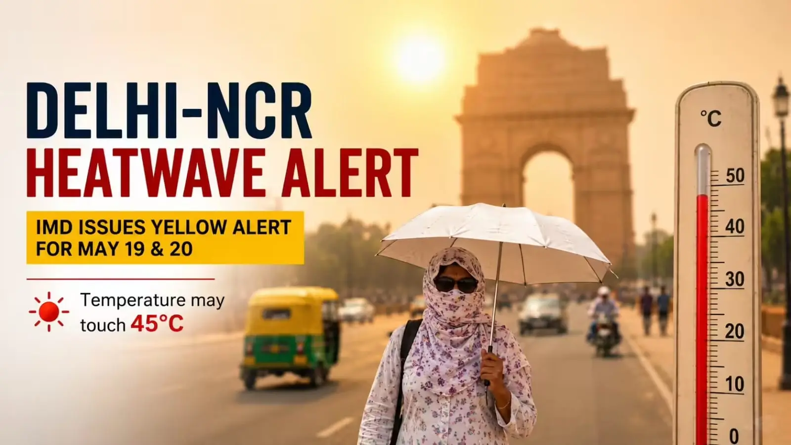 Capital Under The Sun: IMD Flags Heatwave As Delhi Scorches At 43.6°C
