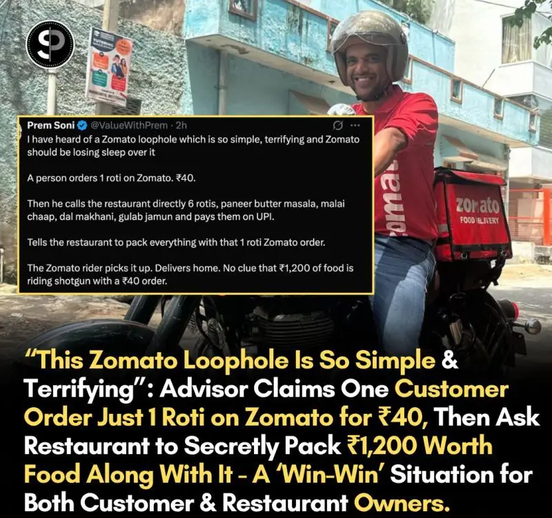 Zomato Loophole Goes Viral As Users Combine App Orders With Direct Restaurant Payments