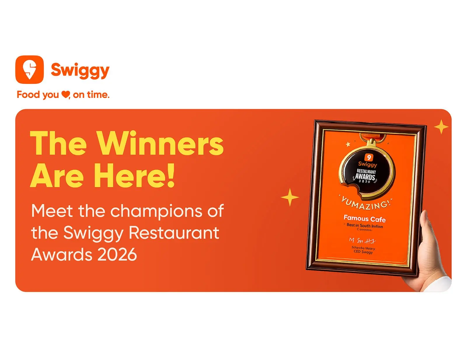 Swiggy Restaurant Awards 2026 Celebrates Culinary Excellence With Record Participation Across 160 Cities
