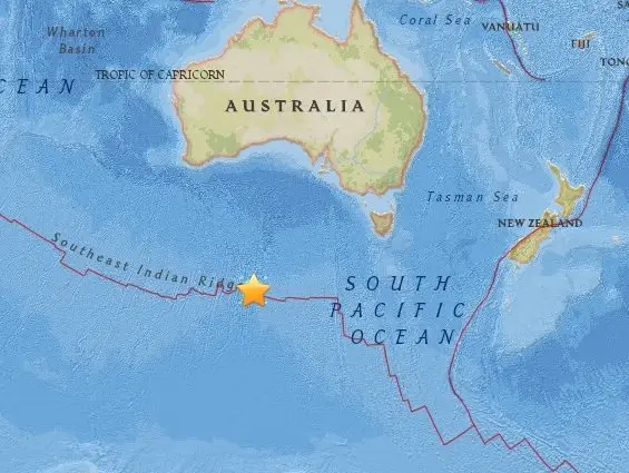 Seafloor On The Move: 5.9 Magnitude Earthquake Hits Western Indian Antarctic Ridge