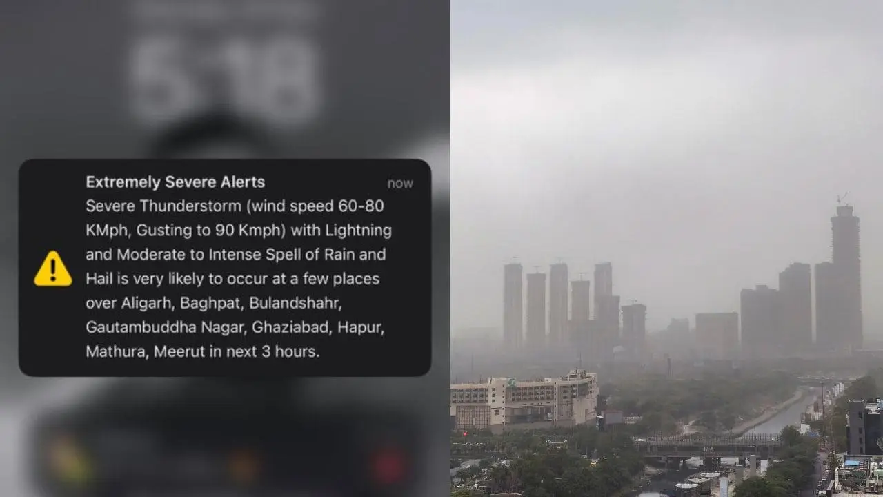 Delhi NCR Phones Buzz With Extreme Weather Alert
