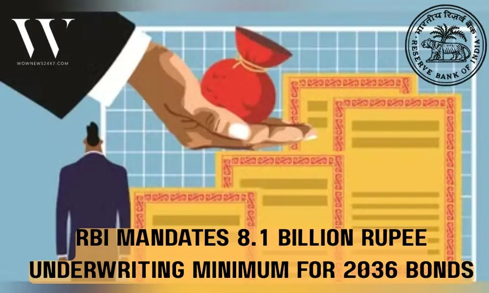 RBI Sets Minimum Underwriting Commitment of 8.1 Billion Rupees for 2036 Bonds