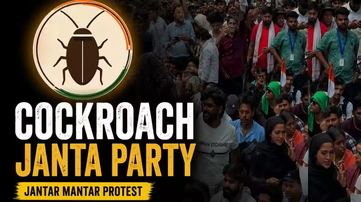 Cockroach Janta Party Stages First Major Protest at Jantar Mantar