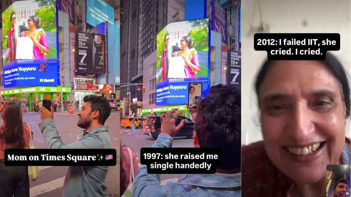 Signs of Success: Techie Honors Mother on Times Square Screen