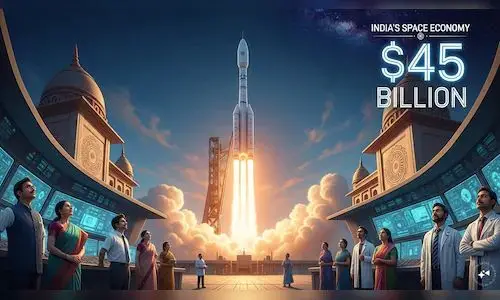 Rocketing Revenue: India's Space Economy Targets $45 Billion
