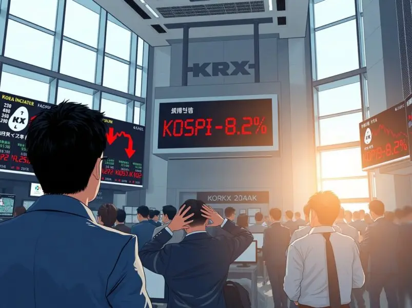 Korea Exchange Triggers Circuit Breakers on KOSPI as Index Drops 8%