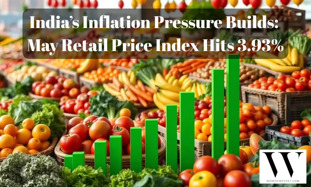 India's Retail Inflation Rises to 3.93% in May 2026