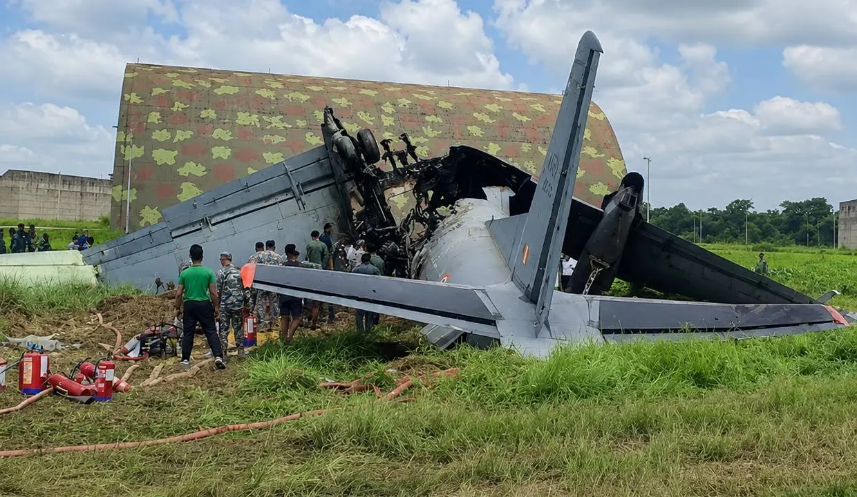IAF AN-32 Transport Aircraft Crashes At Jorhat Base In Assam