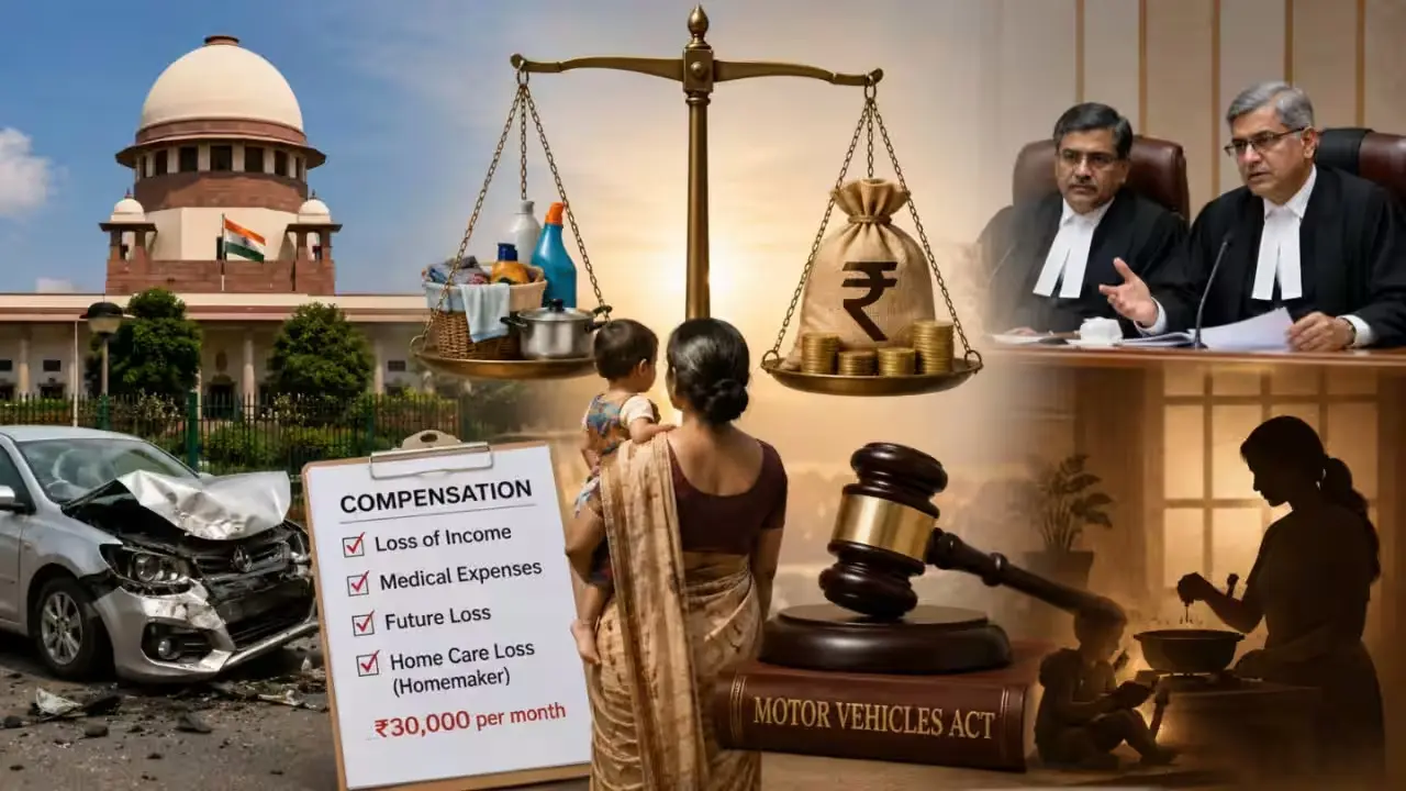 Supreme Court Fixes ₹30,000 Notional Income for Unpaid Homemakers