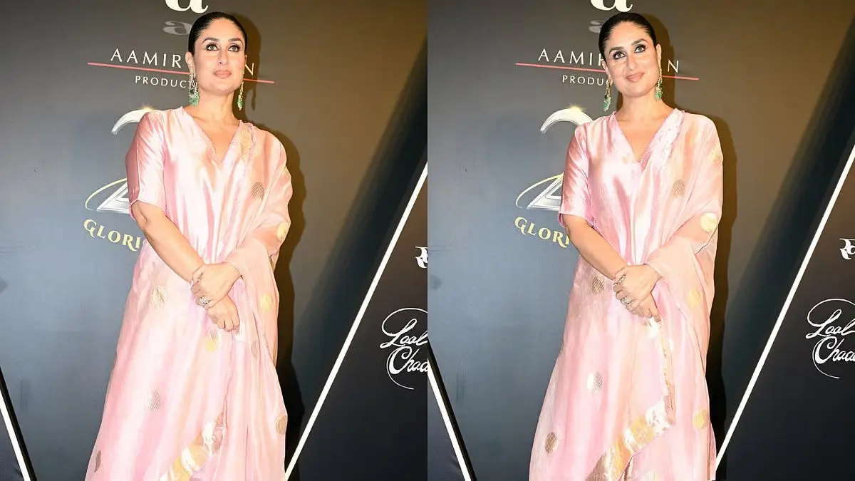 Pink Wins: Kareena Kapoor Steals the Show in Banarasi Suit