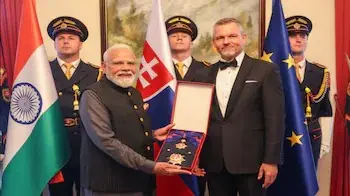 PM Modi Conferred Slovakia's Highest Award in Historic Visit