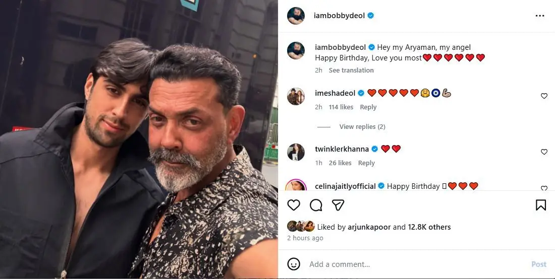 Heavenly Wish: Bobby Deol Celebrates Son Aryaman's Birthday