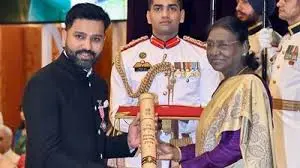 Rohit Sharma Honoured With Padma Shri at Rashtrapati Bhavan