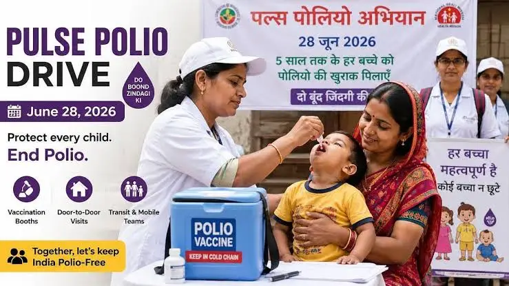 Pulse Polio Drive 2026 to Vaccinate Over 1.65 Crore Children