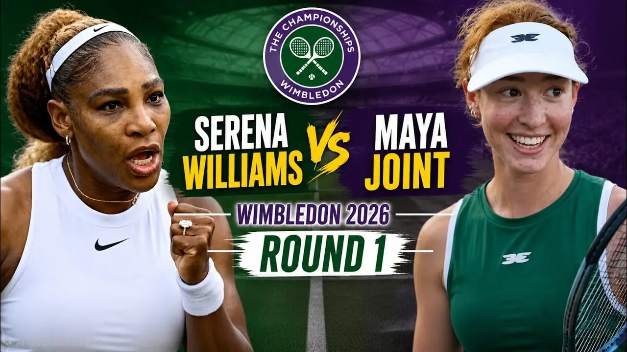 Serena Williams Vs Maya Joint Live Streaming, Wimbledon 2026 Details