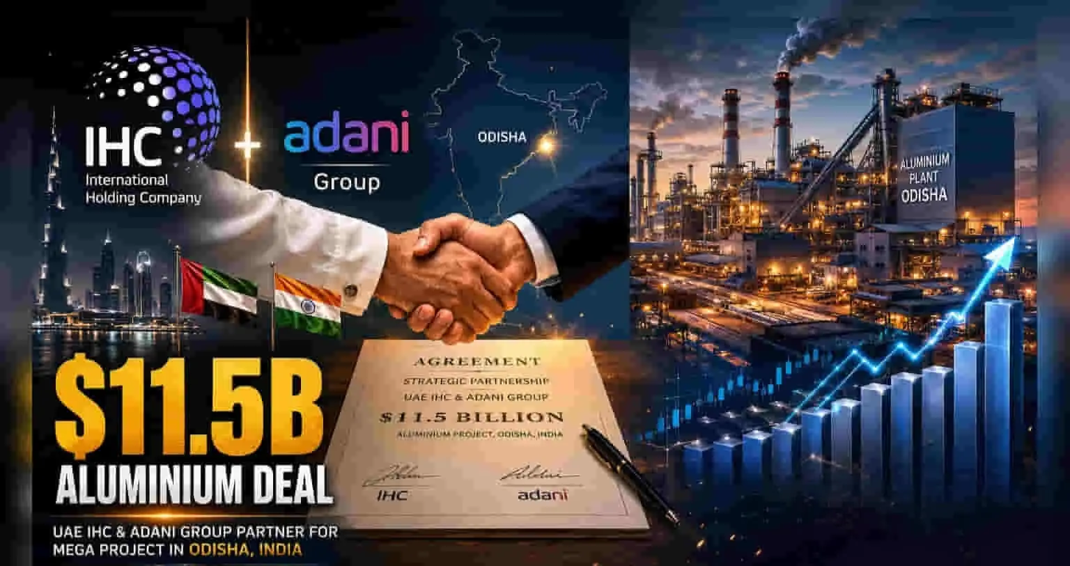 Adani Partners With IHC for $11.5B Odisha Aluminium Project