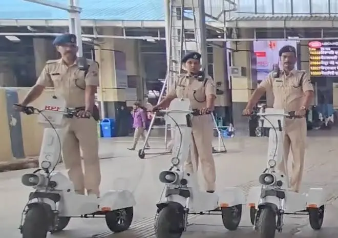 RPF Deploys Electric 'Trike' Scooters at Chennai Central
