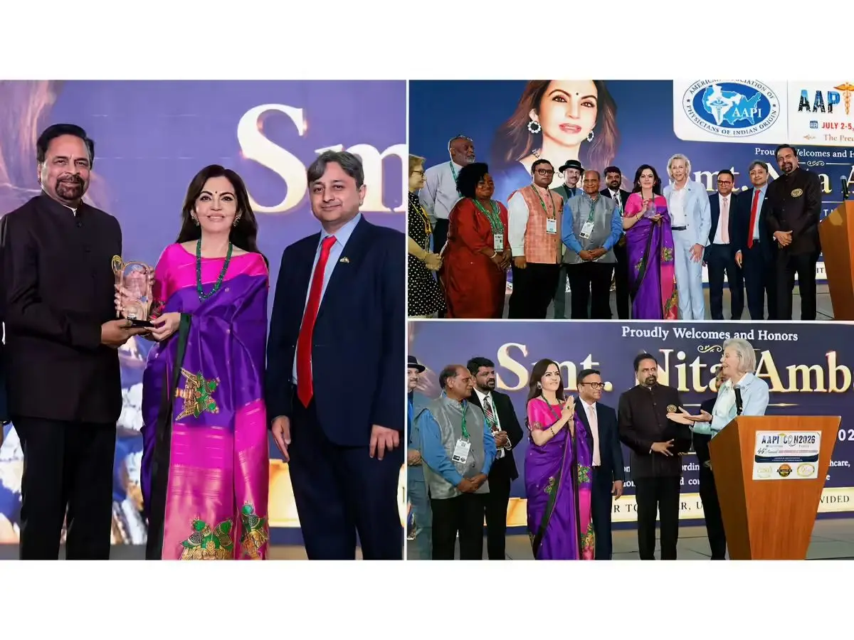 Nita Ambani Honoured with AAPI Humanitarian Award