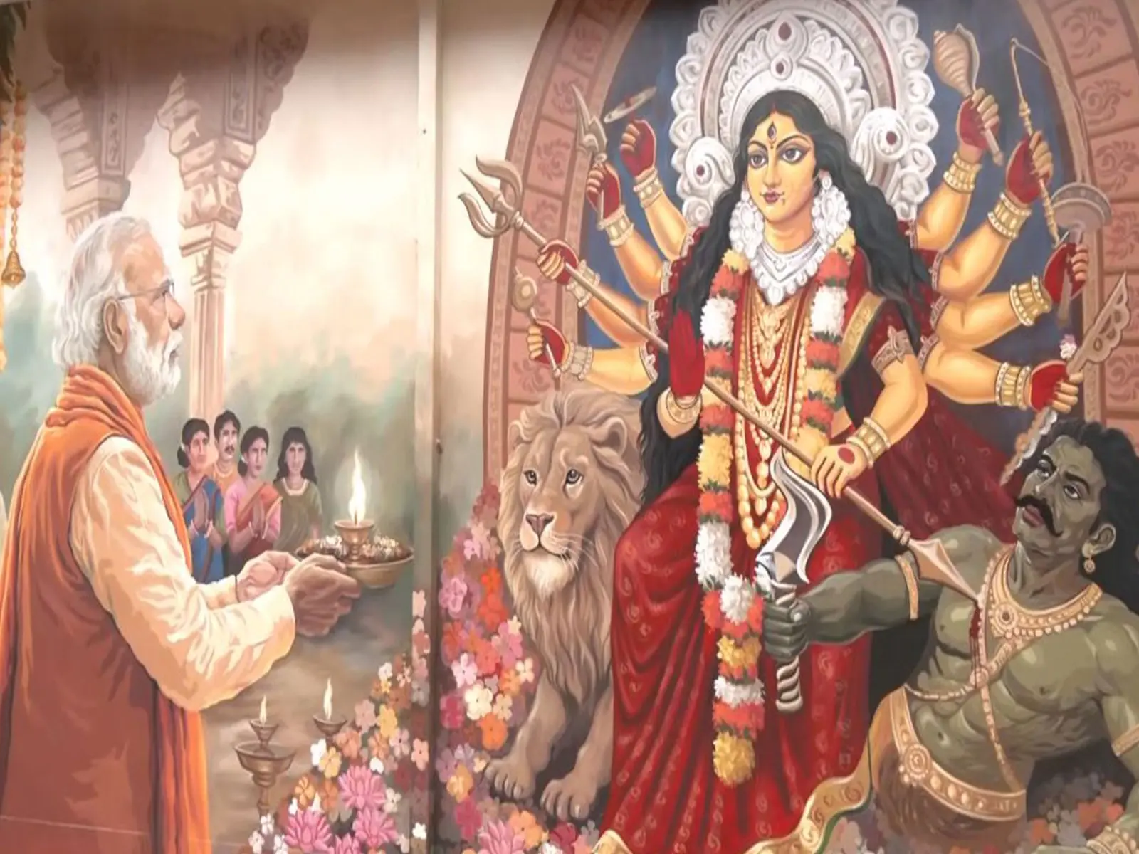 Kolkata’s Chorbagan Sarbojonin Unveils PM Modi Mural