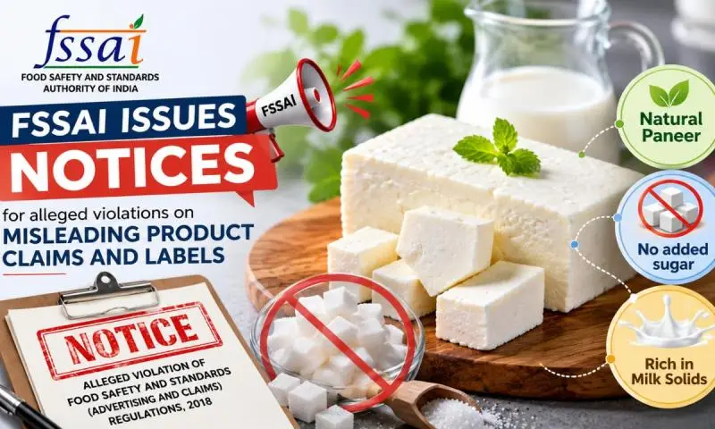 FSSAI Issues Notice to Heritage Foods Over Misleading Paneer Claims