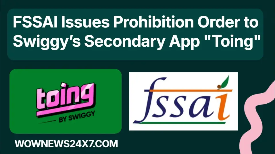 Swiggy Receives Prohibition Order for Food Delivery App "Toing"