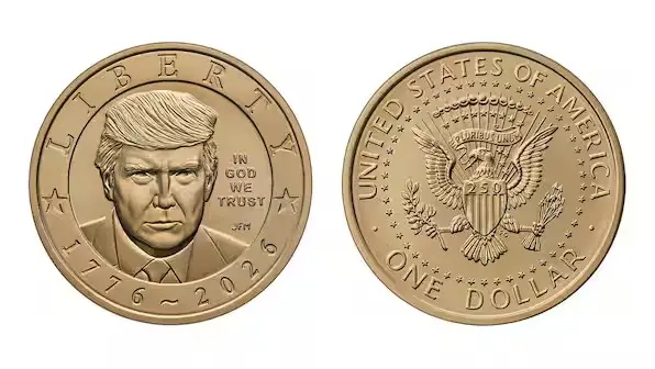 U.S. Mint Unveils New $1 Coin Featuring President Donald Trump