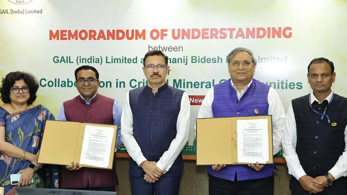 GAIL Signs MoU with KABIL on Critical Minerals Supply Chain
