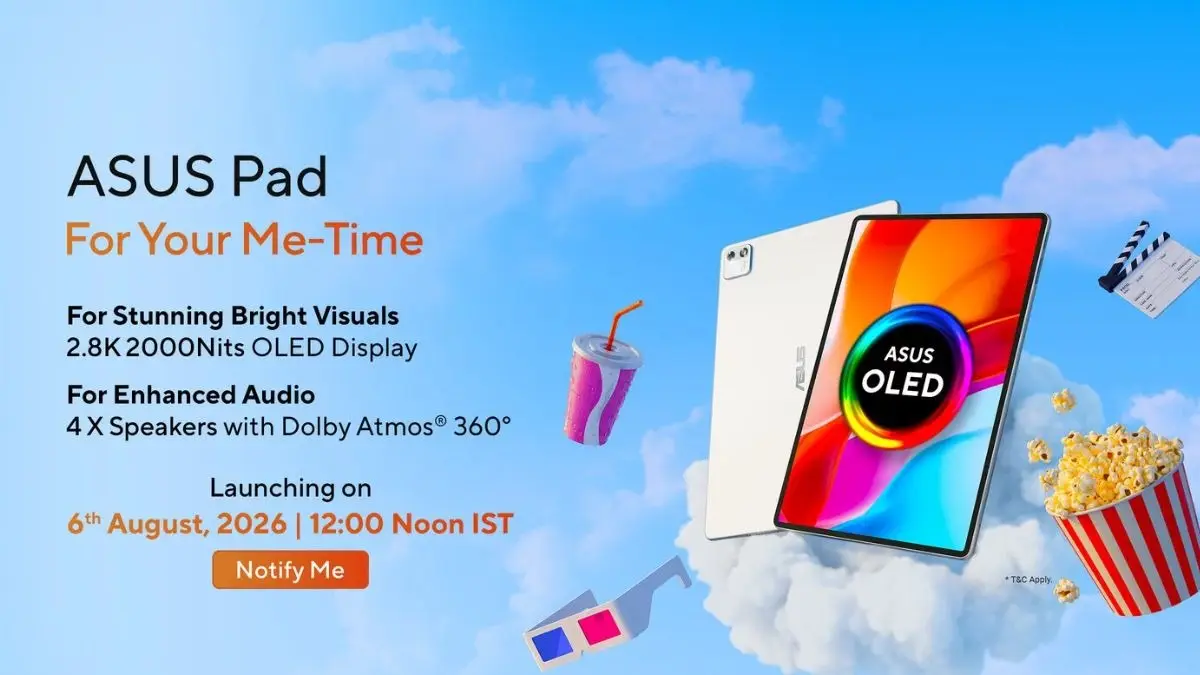 ASUS Pad T3201 India Launch Set for August 6: Specifications Confirmed